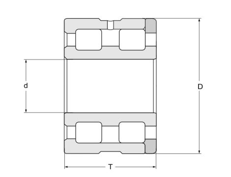 Łożysko walcowe dwurzędowe SL024832 A INA, 160 x 200 x 40 - 3