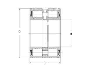 Łożysko walcowe dwurzędowe SL045009 INA, 45 x 75 x 40 - image 2