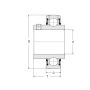 Łożysko samonastawne UC214G2L3 SNR, 70 x 125 x 74.6 - 4
