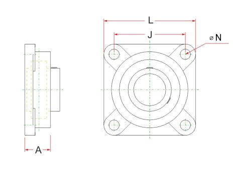 Zespół z oprawą żeliwną UCF204 FBJ - 2