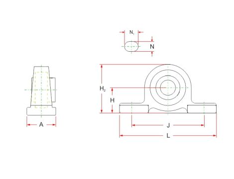 Zespół z oprawą żeliwną UCP.208.N SNR - 2