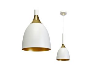 Lampa wisząca CLARK WHITE/GOLD 1xE27 MLP6219 Milagro