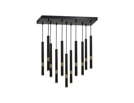 Lampa wisząca MONZA BLACK / GOLD 11xG9 8W MLP6386 Milagro