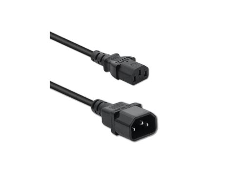 Qoltec Kabel zasilający do UPS IEC C13/C14 3x0.75mm 1m