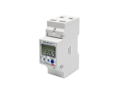 Qoltec Jednofazowy elektroniczny licznik miernik zużycia energii na szynę DIN Wi-fi TUYA 230V LCD