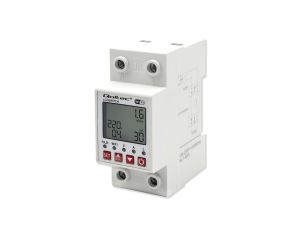 Qoltec Przekaźnik 63A na szynę DIN z licznikiem energii elektrycznej Timer Tuya Wi-Fi LED