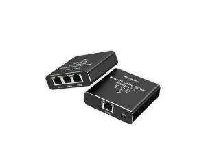 Qoltec Rozdzielacz Splitter Ethernet mini SWITCH 1x3 RJ45 1000Mb/s USB-C Aluminium