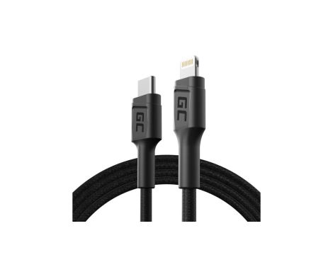 Kabel Green Cell GC Power Stream USB-C - Lightning 100cm dla iPhone, iPad, iPod, Power Delivery (Apple MFi Certified)