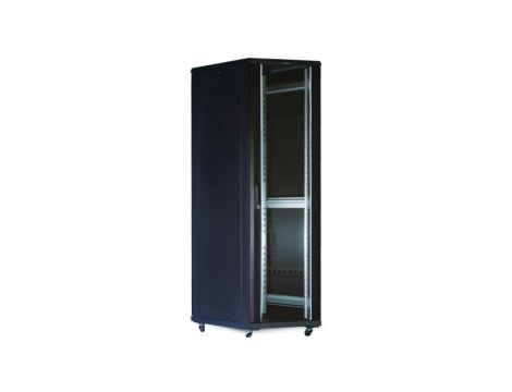 Szafa stojąca RACK 19 42U 600x600mm drzwi szklane czarna TOTEN G7
