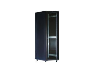 Szafa stojąca RACK 19 42U 600x800mm drzwi szklane czarna TOTEN G7