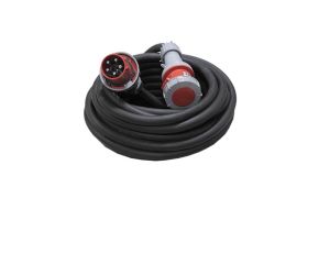 Przedłużacz budowlany trójfazowy elCORD CEE 125A 400V IP67 25m H07RN-F 5G35 z wtyczką i gniazdem CEE 125A-5P IP67 30565250