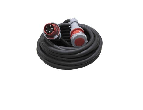 Przedłużacz budowlany trójfazowy elCORD CEE 125A 400V IP67 10m H07RN-F 5G35 z wtyczką i gniazdem CEE 125A-5P IP67 30565100