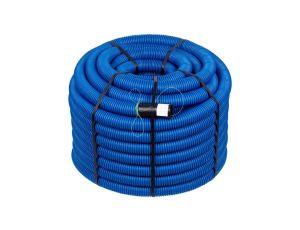 Rura karbowana AROT 32mm dwuwarstwowa osłonowa do ziemi peszel z pilotem z mufą 450N HDPE niebieska 25m RDG ITALINE