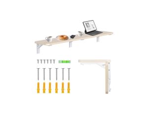 Składana półka / blat Maclean, drewniany, 100x20cm, max.50kg, MC-129 WD