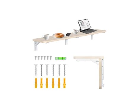 Składana półka / blat Maclean, drewniany, 100x20cm, max.50kg, MC-129 WD