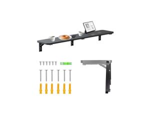 Składana półka / blat Maclean, czarny, 100x20cm, max. 50kg, MC-129 B