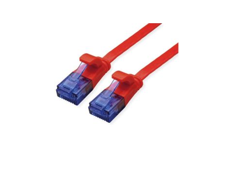 VALUE Patchkabel UTP, Cat.6A (Class EA), extra plat, rood, 0,5 m