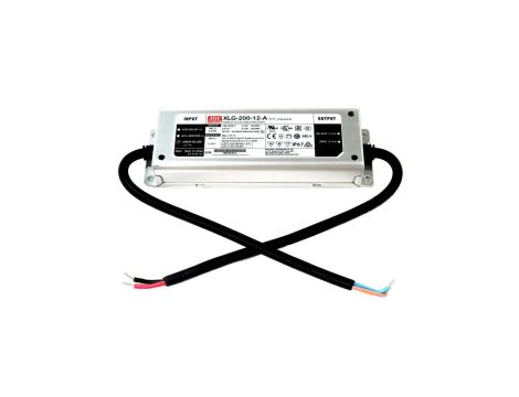 Zasilacz MeanWell 192W 12VDC 16A XLG-200-12-A IP67 filtr PFC