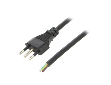 S26-3/07/1.8BK Kabel: 3x0,75mm2, CEI 23-50 (L) wtyk, 1,8m