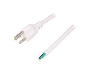 Kabel: 3x16AWG, NEMA 5-15 (B) wtyk, 1,8m, 13A LT202 3X16AWG 105E.C 1.8M WHT