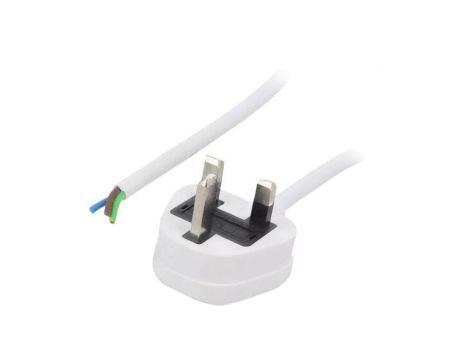 S23-3/10/1WH Kabel: 3x1mm2, BS 1363 (G) wtyk, 1m, 13A, 250V