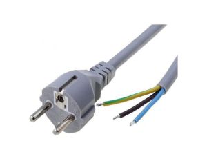 Kabel: 3x0,75mm2, CEE 7/7 (E/F) wtyk, 1,8m LT312 H05VV-F 3X0.75 1.8M GRY