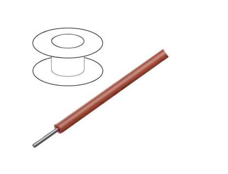 1808-RD005 Przewód HookUp Wire d: 24AWG drut Cu ETFE czerwony 30,5m