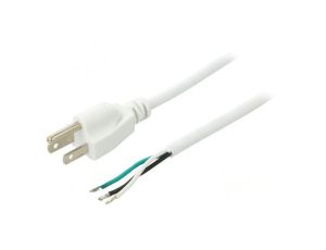 Kabel: 3x18AWG, NEMA 5-15 (B) wtyk, 2m, 10A LT202 3XAWG18 105E.C 2.0M WHT