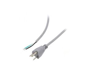 Kabel: 3x18AWG, NEMA 5-15 (B) wtyk, 2m, 10A LT202 3XAWG18 105E.C 2.0M GRY