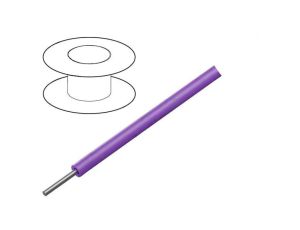 Przewód HookUp Wire d: 24AWG drut Cu PVC fioletowy 1000V 30,5m 1561/24 VI005