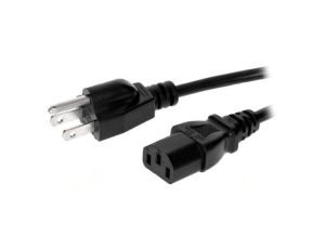 SN22-3/18/1.5BK Kabel: 3x18AWG, IEC C13 żeński,NEMA 5-15 (B) wtyk, 1,5m