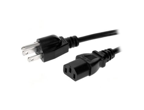 SN22-3/18/1.5BK Kabel: 3x18AWG, IEC C13 żeński,NEMA 5-15 (B) wtyk, 1,5m