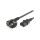Kabel: 3x0,75mm2, CEE 7/7 (E/F) wtyk kątowy,IEC C13 żeński LT322+501 H05VV-F 3X0.75 1.8M BLK
