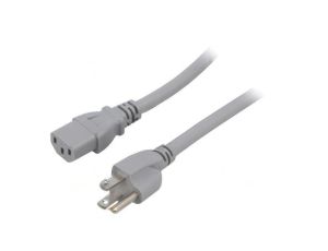 SN45-3/14/5GY Kabel: 3x14AWG, IEC C13 żeński,NEMA 5-15 (B) wtyk, 5m