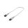Kabel: 2x0,75mm2, IEC C7 żeński,IEC C8 męski, 0,5m LT503+538 H03VVH2-F 2X0.75 0.5M GRY