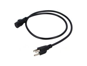 Kabel: 3x0,75mm2, IEC C13 żeński,NEMA 5-15 (B) wtyk, 1m LT-832+501 VCTF 3X0.75 1M BLK