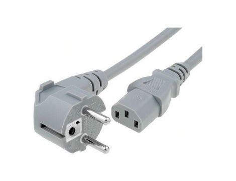 SN311-3/10/1.0GY Kabel: 3x1mm2, CEE 7/7 (E/F) wtyk kątowy,IEC C13 żeński, 1m