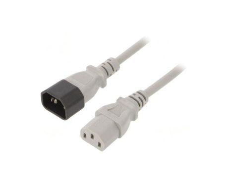 WN111-3/07/1G Kabel: 3x0,75mm2, IEC C13 żeński,IEC C14 męski, 1m