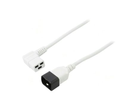 WN116-3/15/1.8WH Kabel: 3x1,5mm2, IEC C19 żeński kątowy,IEC C20 męski, 1,8m
