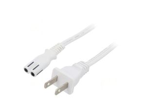 SN36-2/18/5WH Kabel: 2x18AWG, IEC C7 żeński,NEMA 1-15 (A) wtyk, 5m,