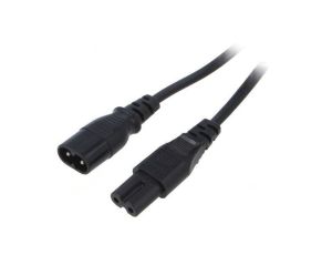 SN46-2/07/1BK Kabel: 2x0,75mm2, IEC C7 żeński,IEC C8 męski, 1m