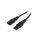 Kabel: 2x0,75mm2, IEC C7 żeński,IEC C8 męski, 1m LT503+538 H03VVH2-F 2X0.75 1M BLK