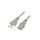 Kabel: 3x1mm2, CEI 23-50 (L) wtyk,IEC C13 żeński, 3m LT-319+501 H05VV-F 3X1.0 GRAY 3M
