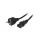 Kabel: 3x1mm2, CEE 7/7 (E/F) wtyk,IEC C13 żeński, 1,5m, 16A LT-312+501 H05VV-F 3X1.0 BLK 1.5M