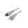 Kabel: 3x18AWG, IEC C5 żeński,NEMA 5-15 (B) wtyk, 1m LT-202+535 SVT 18/3 105C GRY 1M