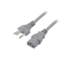 SN30-3/10/5.0GY Kabel: 3x1mm2, IEC C13 żeński,SEV-1011 (J) wtyk, 5m