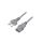 Kabel: 3x1mm2, IEC C13 żeński,SEV-1011 (J) wtyk, 5m LT-313+501 H05VV-F 3X1.0 GRY 5M