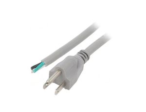 Kabel: 3x16AWG, NEMA 5-15 (B) wtyk, 1m, 13A LT202 3X16AWG 105E.C 1M GRY