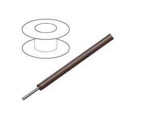 2854/1-BR005 Przewód HookUp Wire d: 24AWG drut Cu PTFE brązowy 600V 30,5m
