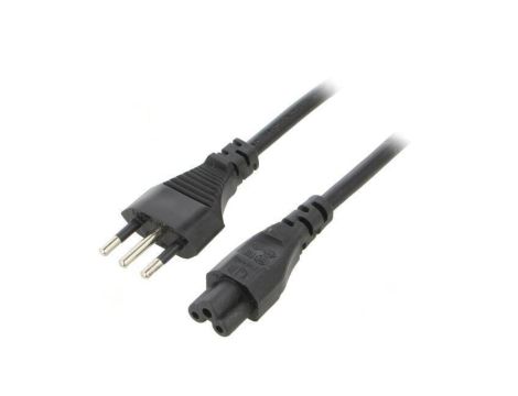 SN321-3/07/1BK Kabel: 3x0,75mm2, CEI 23-50 (L) wtyk,IEC C5 żeński, 1m, 10A